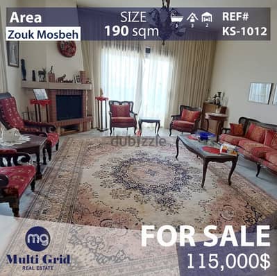 KS-1012 / Apartment For Sale in Zouk Mosbeh, شقة للبيع في ذوق مصبح