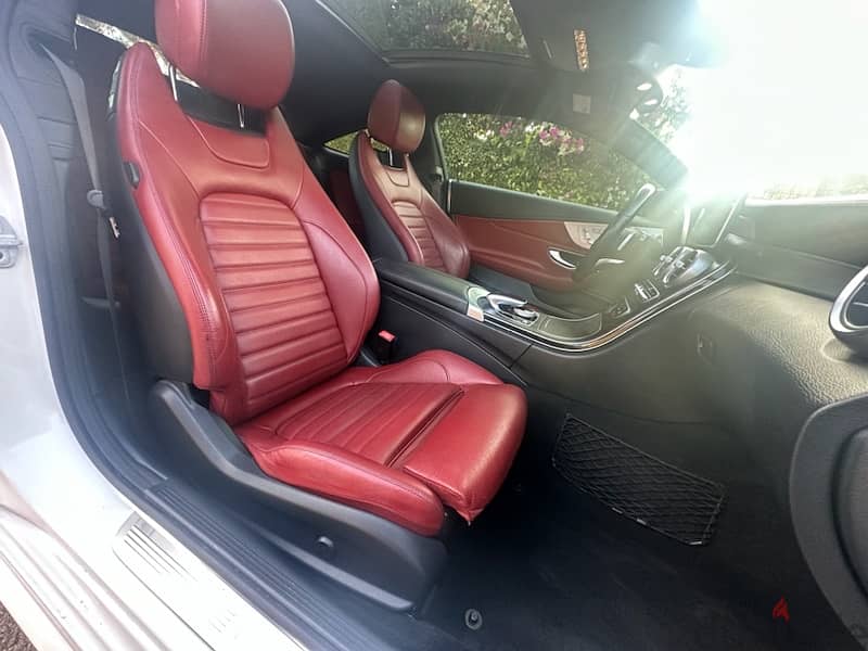 Mercedes Benz C class coupe glossy white pn red interior like new 9