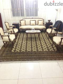 classic sofa set with tables