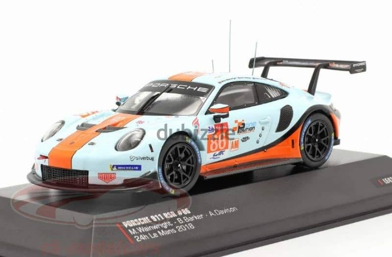 Porsche 911 RSR (24H Le Mans 2018) diecast car model 1;43. 1
