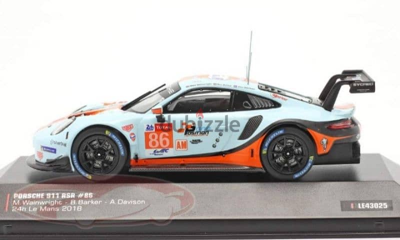Porsche 911 RSR (24H Le Mans 2018) diecast car model 1;43. 2