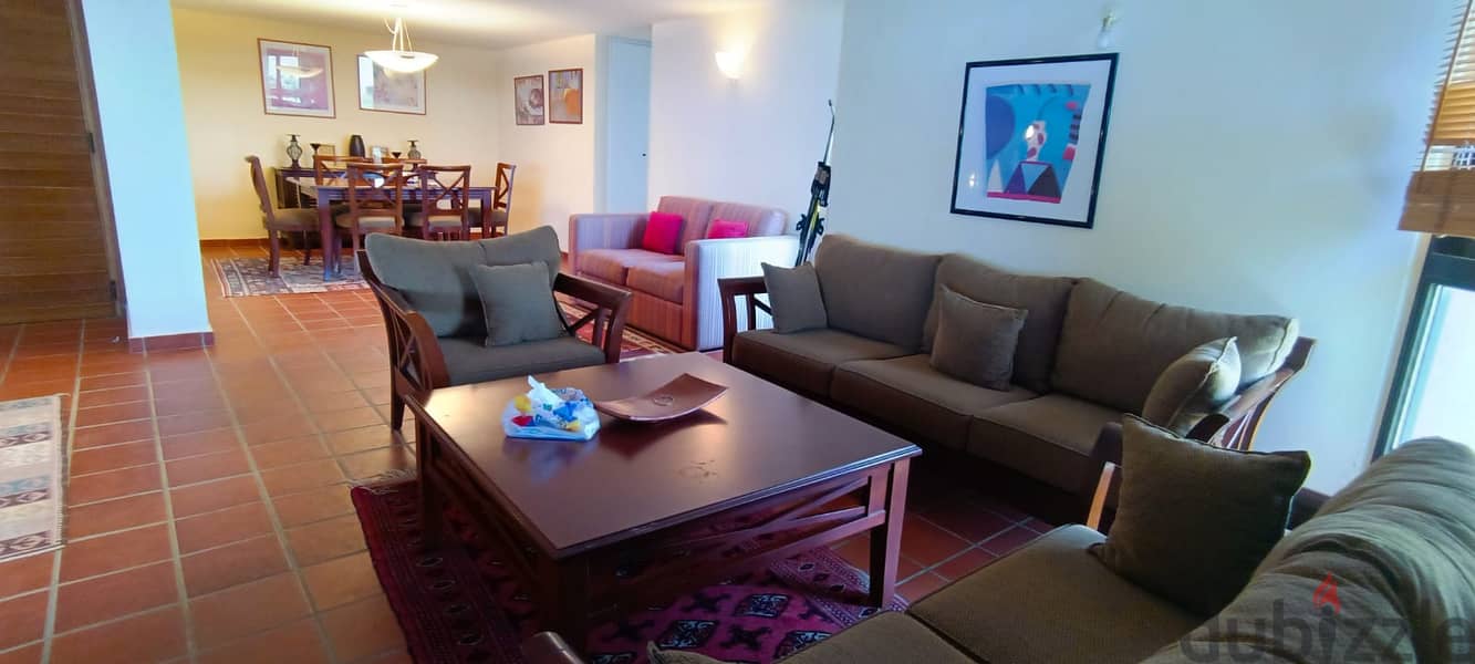 L12392-Fully Furnished Duplex Chalet for Rent in Tilal Fakra 7