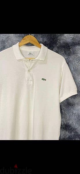 lacoste original shirt white /black size M to xxL 12