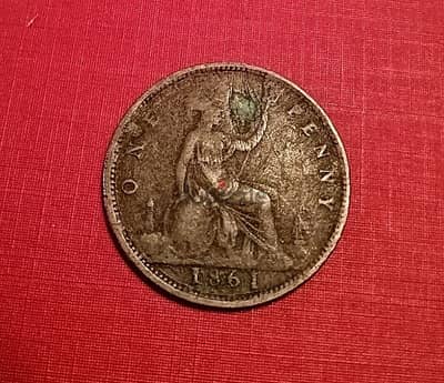 1861 England 1 Penny Q. Victoria