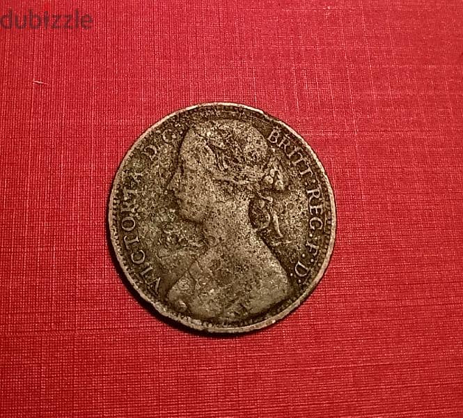 1861 England 1 Penny Q. Victoria 1