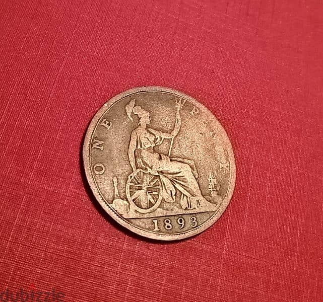 1893 England 1 Penny Q. Victoria 1