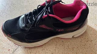 sports shoes espadrilles black and pink size 39