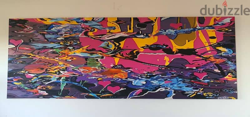 modern abstract oil painting 240cm x 85 cm 0