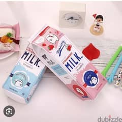 cute milk bottle shape stationery pouch