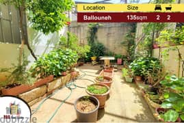 Ballouneh 135m2 + 75m2 Terrace | Well Maintained |Open View | Catch|TO 0