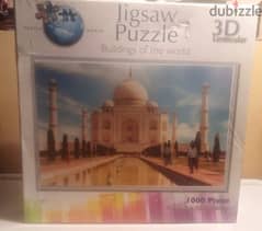 3d lenticular puzzle " Taj mahal india " 1000 pcs73*48cm