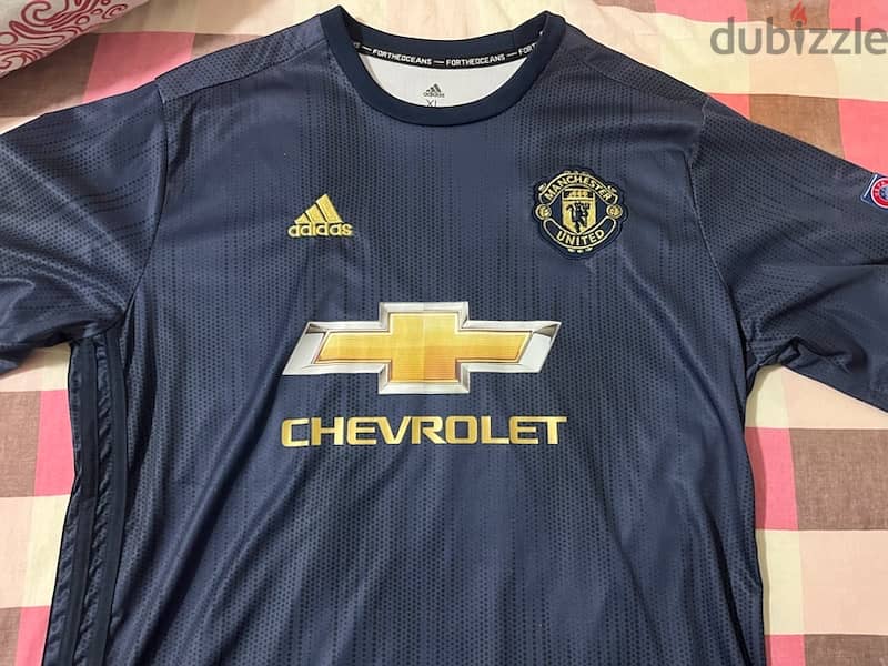 Rashford manchester united blue adidas jersey 1