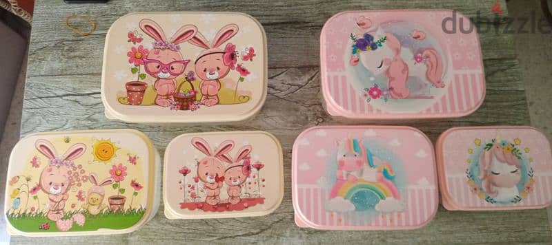 cute 3 pieces tapperwers set 3