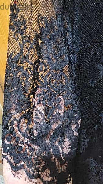 Ichi London lace black dress medium 40 فستان دانتيل 1