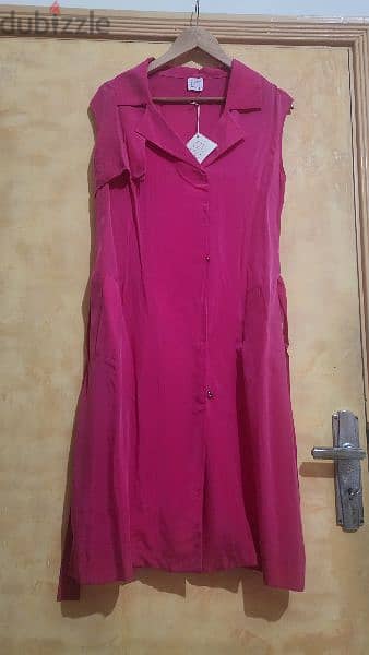 ARZU CAPROL Turkish designer cupro silk shirt dress large فستان حرير 1
