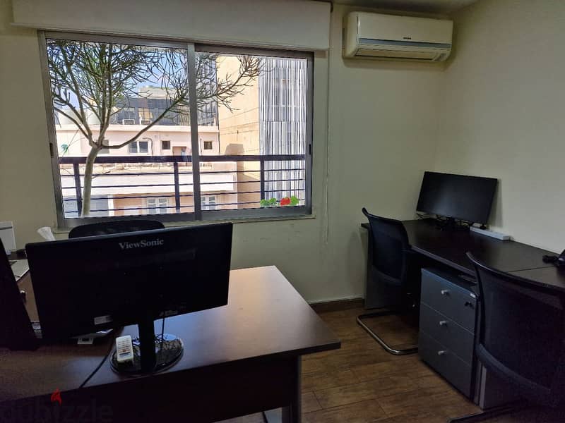 Furnished Office for rent in Hamra (All inclusive) مكتب للايجارفي حمرا 7
