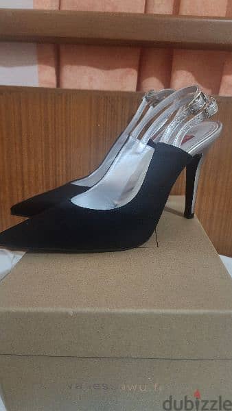 Alec Bianco suede & leather heels shoes new 38/ 39 سكربينة شاموا وجلد 2