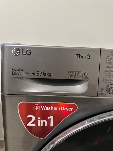 LG washer + Dryer 9/6 Kg 1