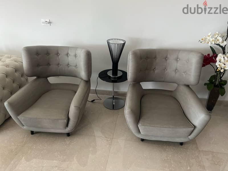 2 Grey Seats - LIKE NEW -SPECIAL PRICE - Contact +96181876768 4