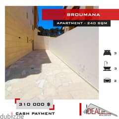 Apartment for sale in broumana 240 SQM REF#AG2053