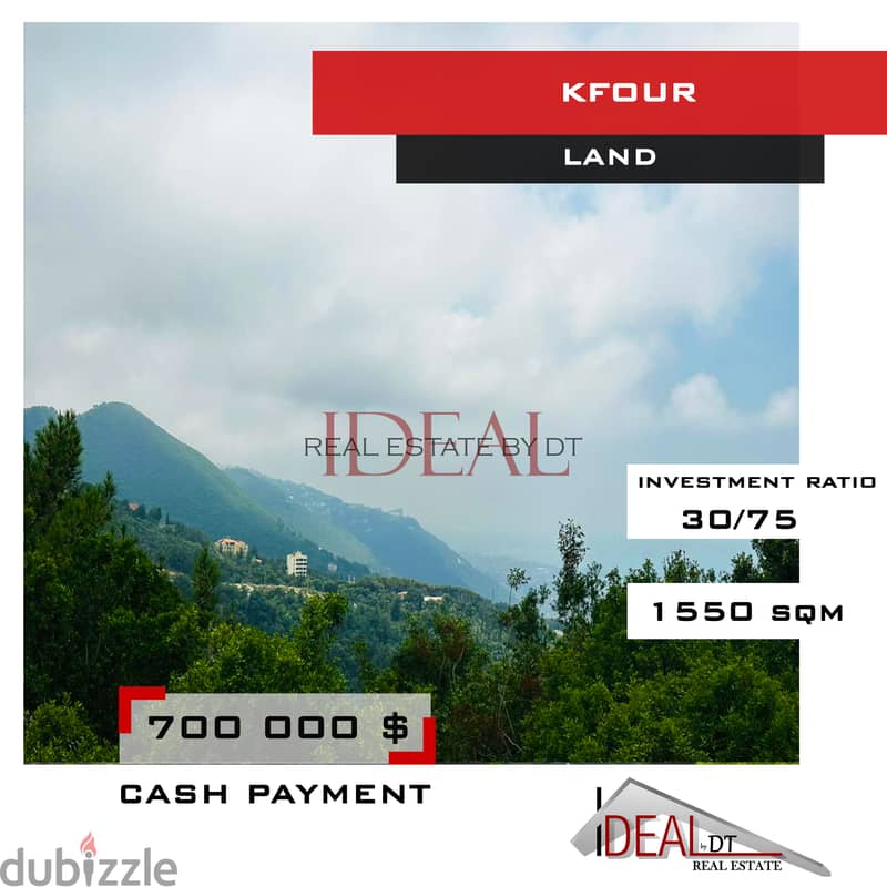 Land for sale in kfour 1550 SQM REF#FD8083 0