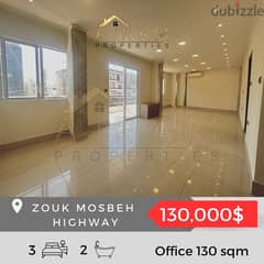 Zouk Mosbeh Office | prime Location | 130 sqm