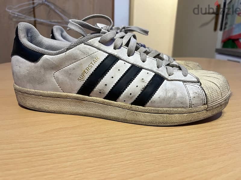 AUTHENTIC addidas superstar white size 42 used 1