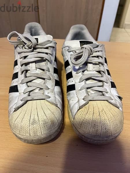 AUTHENTIC addidas superstar white size 42 used 2