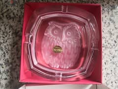 Crystal chouette owl ashtray  كريستال منفضة بومة
