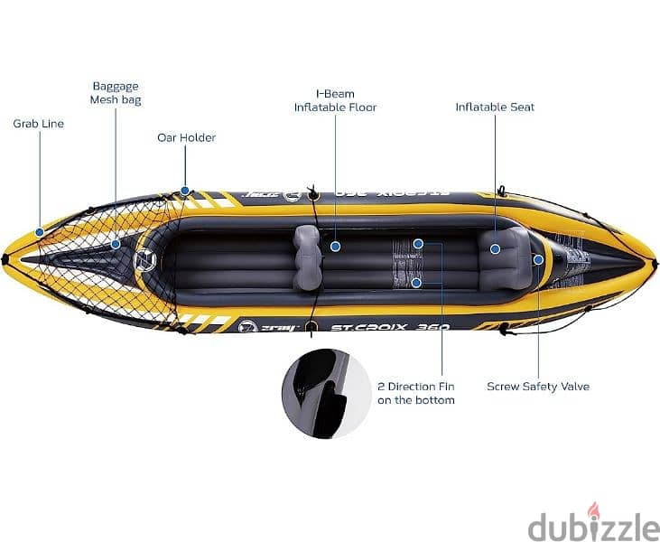 Inflatable kayak for 2 (St. Croix 360 from Zray) 2