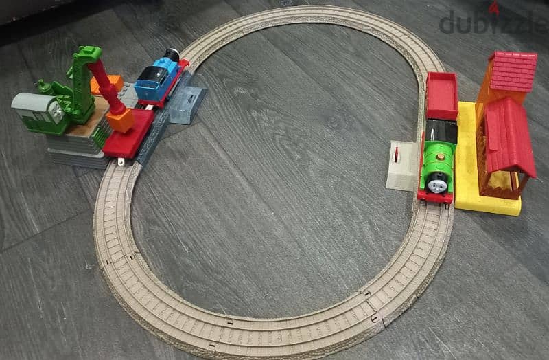 Train game, Thomas(blue) and Percy(Green) the trains circuit 5