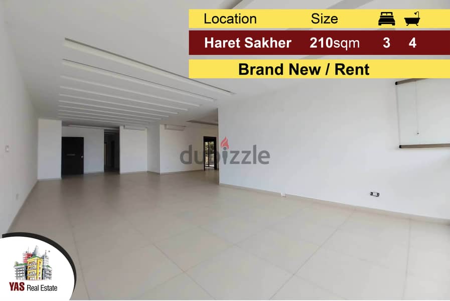 Haret Sakher 210m2 | Brand New | Rent | Luxury | Partial View | 0