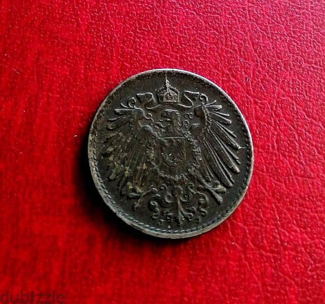 1921 Germany 5 Pfennig Wilhelm II Type 2 Iron coin 2
