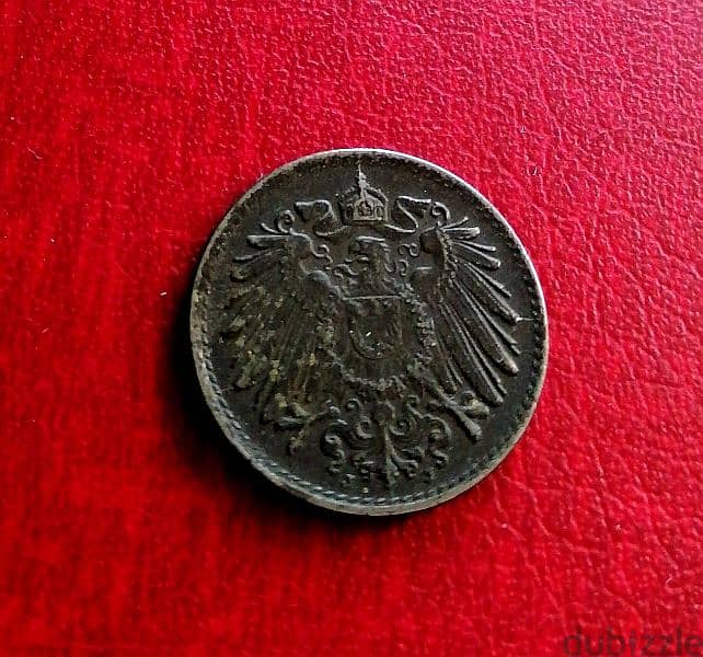1935 Germany 1 Pfennig Weimar Gov copper coin 2