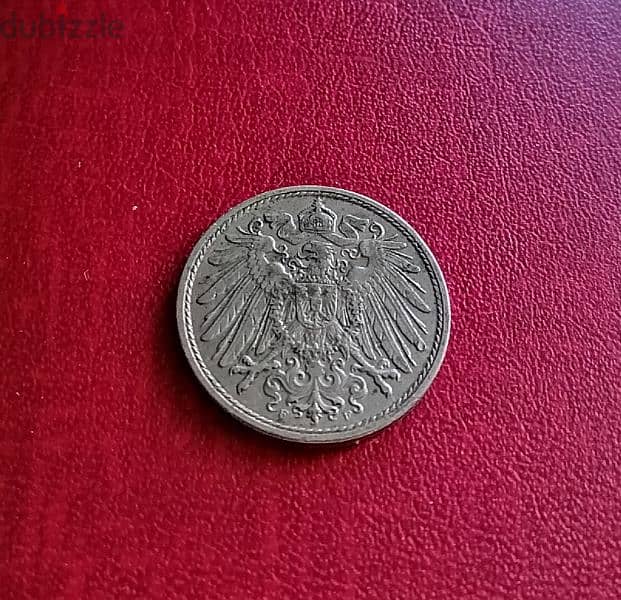 1914 Germany 10 Pfennig Wilhelm II Type 2 Copper-Nickel coin 2