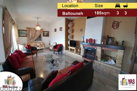 Ballouneh 185m2 | Prime Location | Furnished | Panoramic View |