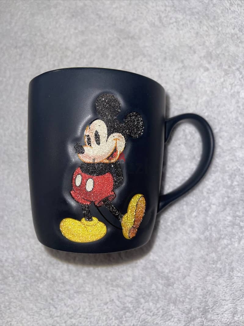 Disneyland Paris Mickey Mouse Black Yellow mug plus bol 1
