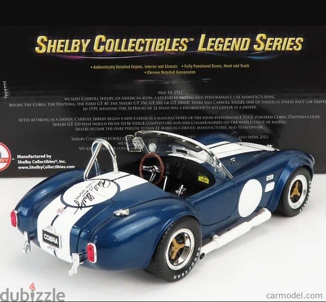 Shelby Cobra 427 diecast car model 1;18. 4