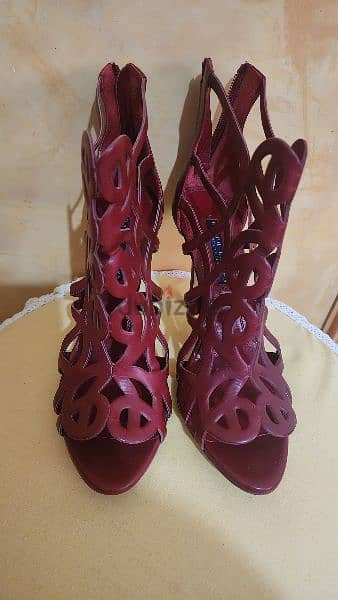 Ralph Lauren Collection 609$ Leather Cut-Out Sandals Size 39(38) 1