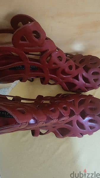 Ralph Lauren Collection 609$ Leather Cut-Out Sandals Size 39(38) 3