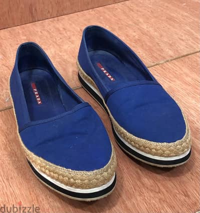 Prada Slip On Skate Sneakers in Navy Blue