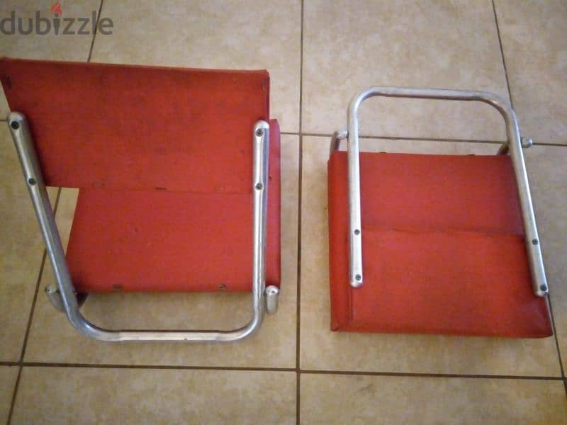 vintage aluminium stadium chair 2