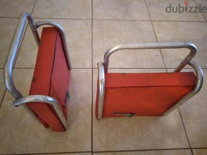 vintage aluminium stadium chair 3