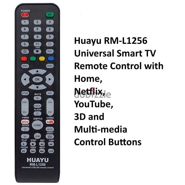 HUAYU RM_L1256 universal lcd/led remote control 1