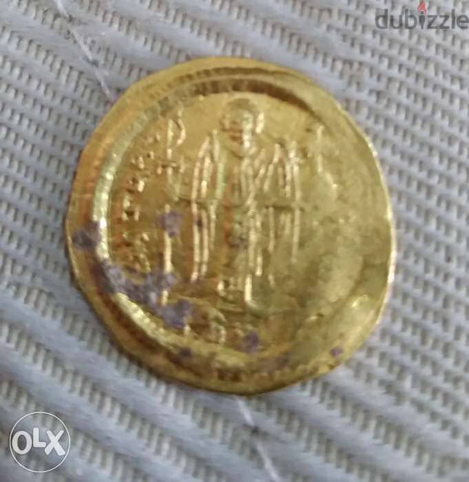 Ancient Gold Eastern RomanByzantine Coin Emperor Justinian year 527 AD 1