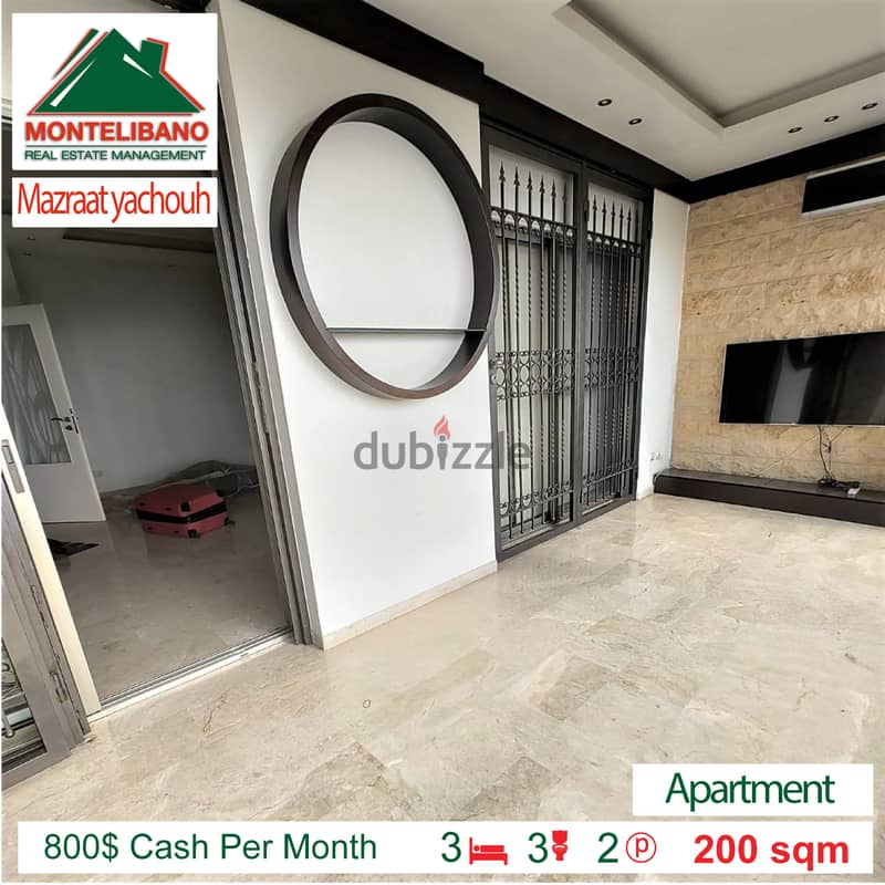 Apartment for rent in mazraat yachouh !! 3