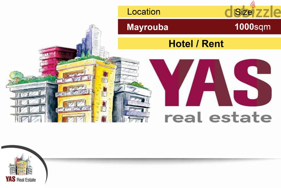 Mayrouba 1000m2 + 400m2 Terrace | Hotel | Rent | Luxury | Open View | 0