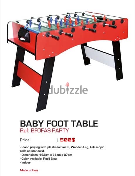 Baby Foot Soccer Table Made In Italy 5
