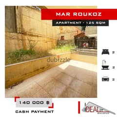 Apartment for sale in mar roukoz 125 SQM REF#JPT2080