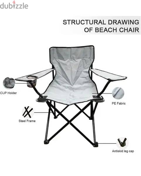 Camping Chair, Beach Chair foldable with bag 2